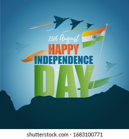 VECTOR ILLUSTRATION FOR INDIAN INDEPENDENCE DAY 15 AUGUST