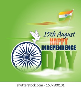 ILUSTRACIÓN DE VECTORES PARA EL DÍA DE LA INDEPENDENCIA INDIA 15 DE AGOSTO