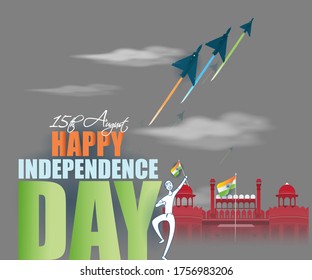 vector illustration for Indian independence day with Indian patriotic elements 