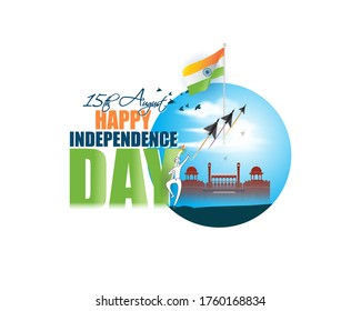 ILUSTRACIÓN DE VECTORES PARA EL DÍA DE LA INDEPENDENCIA INDIA 15 DE AGOSTO