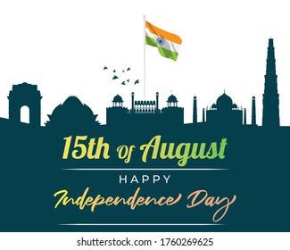 VECTOR ILLUSTRATION FOR INDIAN INDEPENDENCE DAY 15 AUGUST