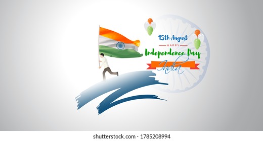 VECTOR ILLUSTRATION FOR INDIAN INDEPENDENCE DAY 15 AUGUST, OFFER BANNER, GREETING, FLYER 