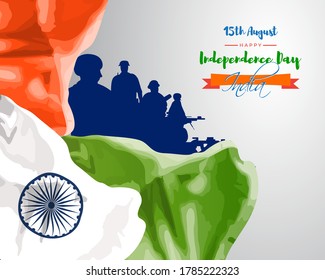 VECTOR ILLUSTRATION FOR INDIAN INDEPENDENCE DAY 15 AUGUST, OFFER BANNER, GREETING, FLYER 