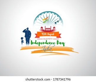 ILUSTRACIÓN DE VECTORES PARA EL DÍA DE LA INDEPENDENCIA INDIA 15 DE AGOSTO