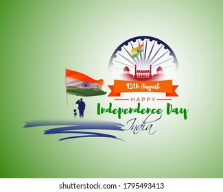 VECTOR ILLUSTRATION FOR INDIAN INDEPENDENCE DAY 15 AUGUST