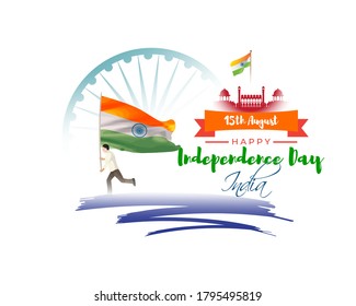 VECTOR ILLUSTRATION FOR INDIAN INDEPENDENCE DAY 15 AUGUST
