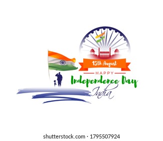 VECTOR ILLUSTRATION FOR INDIAN INDEPENDENCE DAY 15 AUGUST