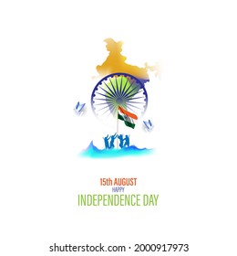 VECTOR ILLUSTRATION FOR INDIAN INDEPENDENCE DAY 15 AUGUST