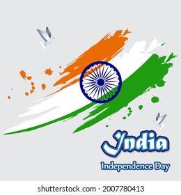 vector illustration for Indian independence day -15th august 