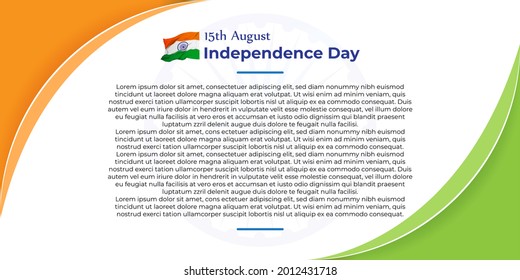 vector illustration for Indian independence day -15th august 