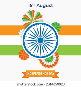 vector illustration for Indian independence day -15th august 