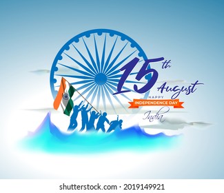 vector illustration for Indian independence day -15th august 