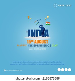 VECTOR ILLUSTRATION FOR INDIAN INDEPENDENCE DAY 15 AUGUST