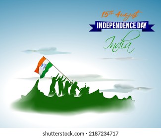 VECTOR ILLUSTRATION FOR INDIAN INDEPENDENCE DAY 15 AUGUST