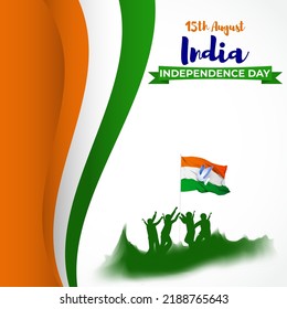 VECTOR ILLUSTRATION FOR INDIAN INDEPENDENCE DAY 15 AUGUST