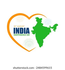 Ilustración vectorial de la Plantilla de medios sociales del Día de la Independencia de la India