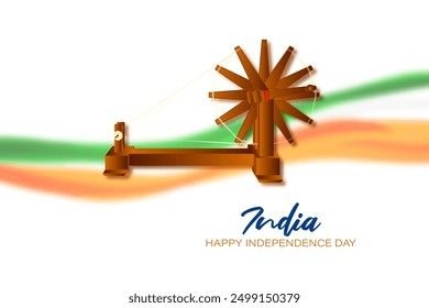 Vector illustration of Indian Independence Day social media feed template