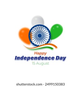 Vector illustration of Indian Independence Day social media feed template