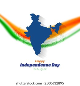 Vector illustration of Indian Independence Day social media feed template