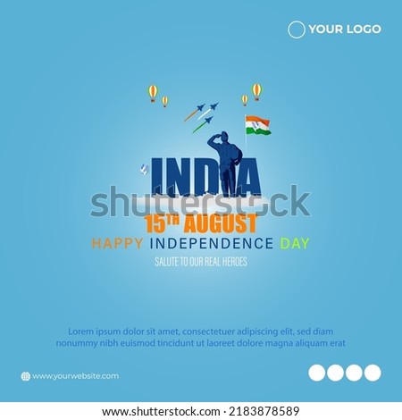 VECTOR ILLUSTRATION FOR INDIAN INDEPENDENCE DAY 15 AUGUST
