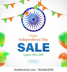vector illustration for Indian independence sale banner-15th august