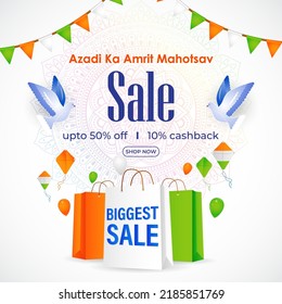 vector illustration for Indian 
independence sale banner