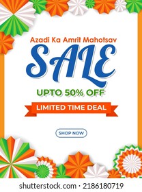 vector illustration for Indian 
independence sale banner