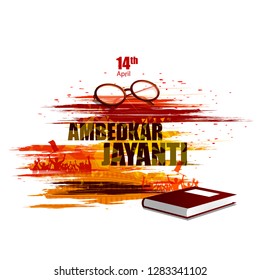 vector illustration of Indian leader Dr Bhimrao Ambedkar Jayanti background