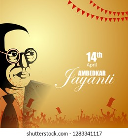 vector illustration of Indian leader Dr Bhimrao Ambedkar Jayanti background