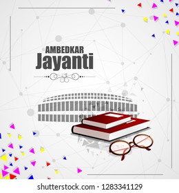 vector illustration of Indian leader Dr Bhimrao Ambedkar Jayanti background