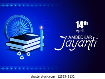 vector illustration of Indian leader Dr Bhimrao Ambedkar Jayanti background