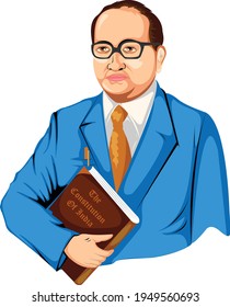 vector illustration of Indian leader Dr Bhimrao Ambedkar Jayanti