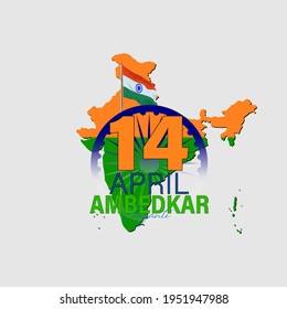 Vector illustration of Indian leader Dr Bhimrao Ambedkar Jayanti background