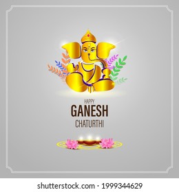 VECTOR ILLUSTRATION FOR INDIAN LORD GANESHA FESTIVAL HAPPY GANESHA CHATURTHI 