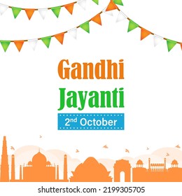 vector illustration for Indian national day Gandhi Jayanti