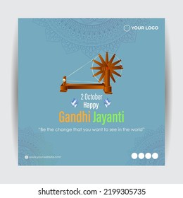 vector illustration for Indian national day Gandhi Jayanti