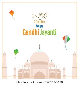 vector illustration for Indian national day Gandhi Jayanti