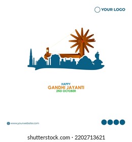 vector illustration for Indian national day Gandhi Jayanti