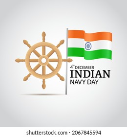 Vector illustration of Indian Navy Day
