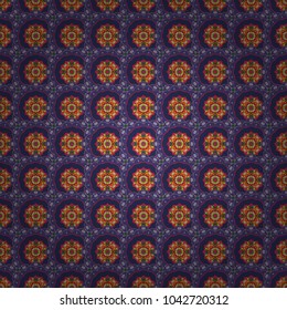 Vector illustration. Indian seamless pattern in pink, violet and gray colors - detailed and easily editable.