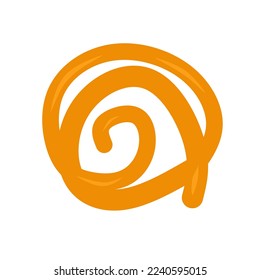 Vector illustration of Indian Street Food Jalebi White Background