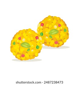 Vector illustration of Indian sweets, Laddu