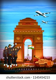 ilustración vectorial de los orígenes tricolor indios para el 15 de agosto Feliz Día de la Independencia de India