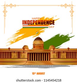 vector illustration of Indian tricolor background for 15th August Happy Independence Day of India