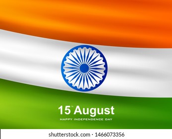 vector illustration of Indian tricolor background for 15th August Happy Independence Day of India