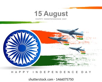 vector illustration of Indian tricolor background for 15th August Happy Independence Day of India