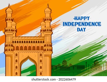 vector illustration of Indian tricolor background for 15th August Happy Independence Day of India