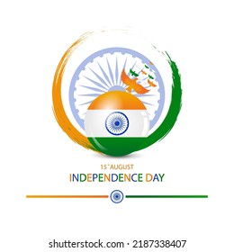 vector illustration of Indian tricolor background for 15th August Happy Independence Day of India