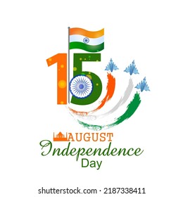 vector illustration of Indian tricolor background for 15th August Happy Independence Day of India