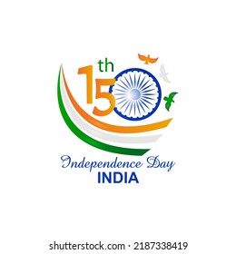vector illustration of Indian tricolor background for 15th August Happy Independence Day of India
